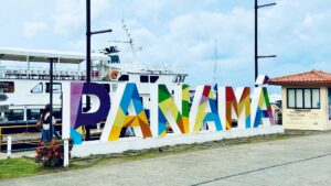 Buntes Schild Panama City